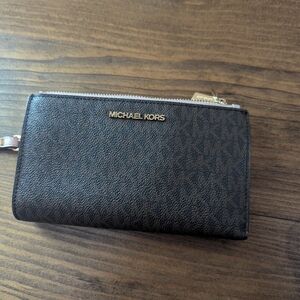 Michael Kors Black and Gold Logo Wallet